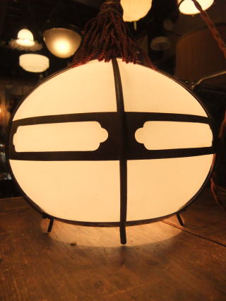 和風擦りガラスペンダントライト　写真５枚目　アンティーク照明 ビンテージ　ランプ　福岡 