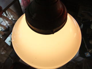 １９４０’ｓアダムスキー型ペンダントライト　アンティーク照明　ランプ　ビンテージ