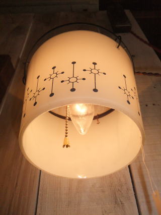 １９５０’ｓ幾何学模様ペンダントライト　アンティーク照明　ランプ　ビンテージ